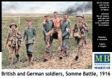 British and German soldiers,