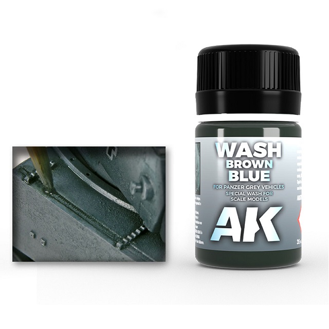 Brown Blue Wash for panzer grey AK070