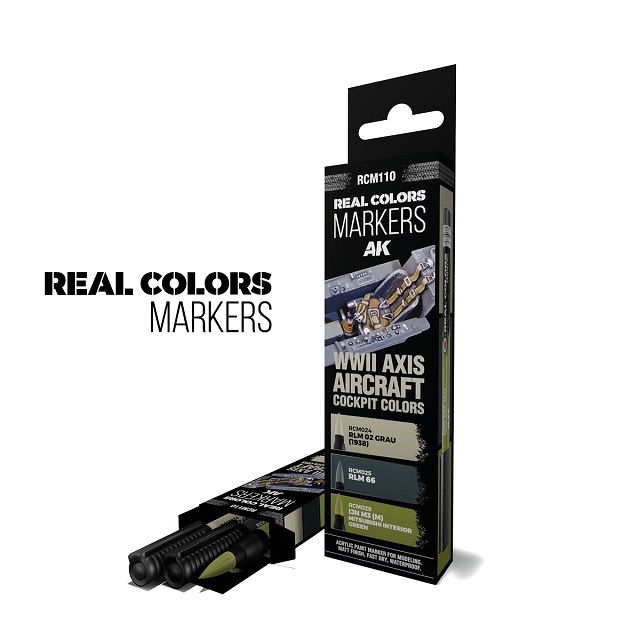 WWII Axis Aircraft Cockpit Colors - Real Colors Markers Set