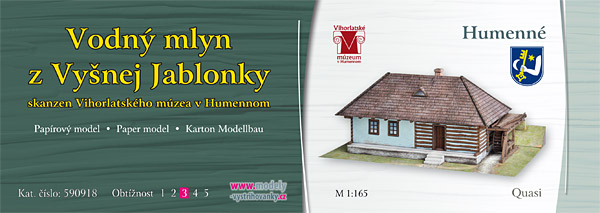 Vodný mlyn z Vyšnej Jablonky - Humenné