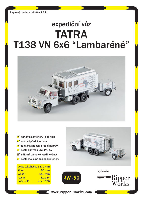 Expedičné vozidlo TATRA T138 VN 6x6 "Lambaréné"