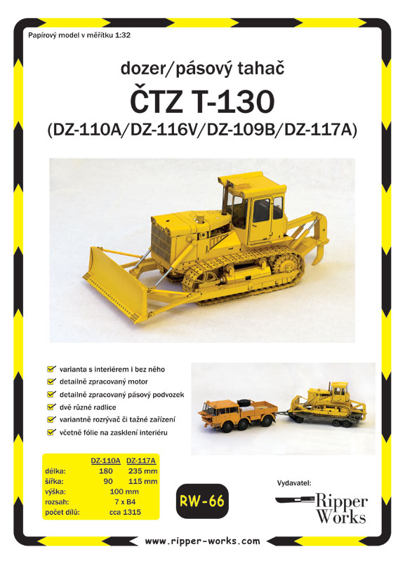 Buldozér ČTZ T-130 (DZ-110A/DZ-116V/DZ-109B/DZ-117A)