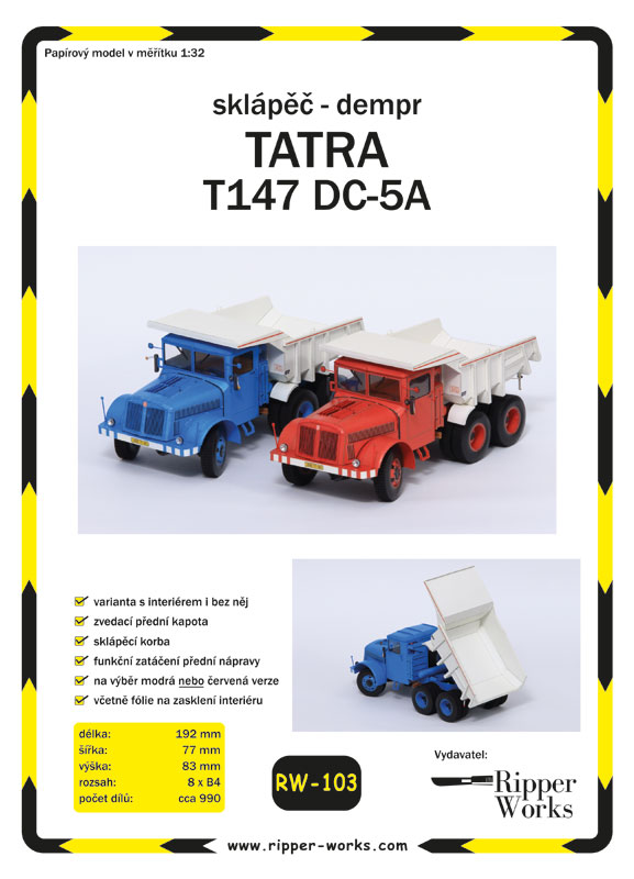 Sklápač dumper Tatra 147 DC-5A