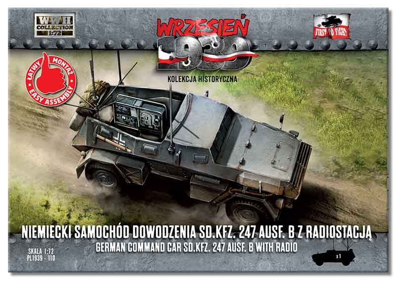 German command car Sd.Kfz. 247 Ausf. B with radio station