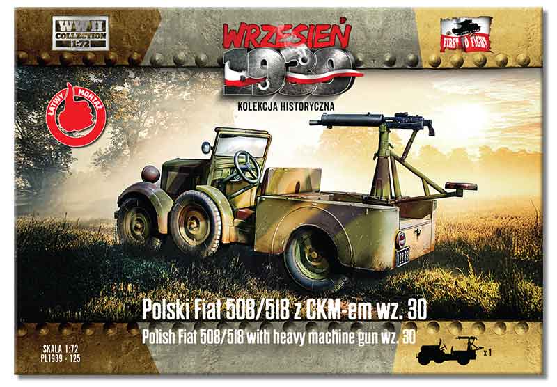 Polish Fiat 508/518 with heavy machine gun wz. 30