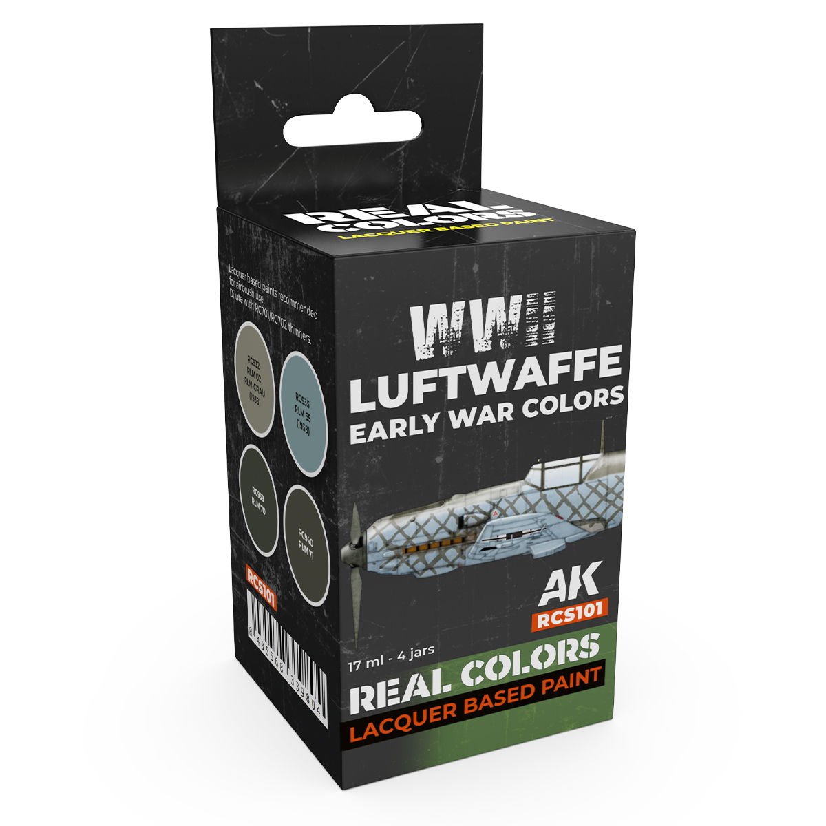 AK Interactive REAL COLORS – RCS101 WWII Luftwaffe Early War Colors