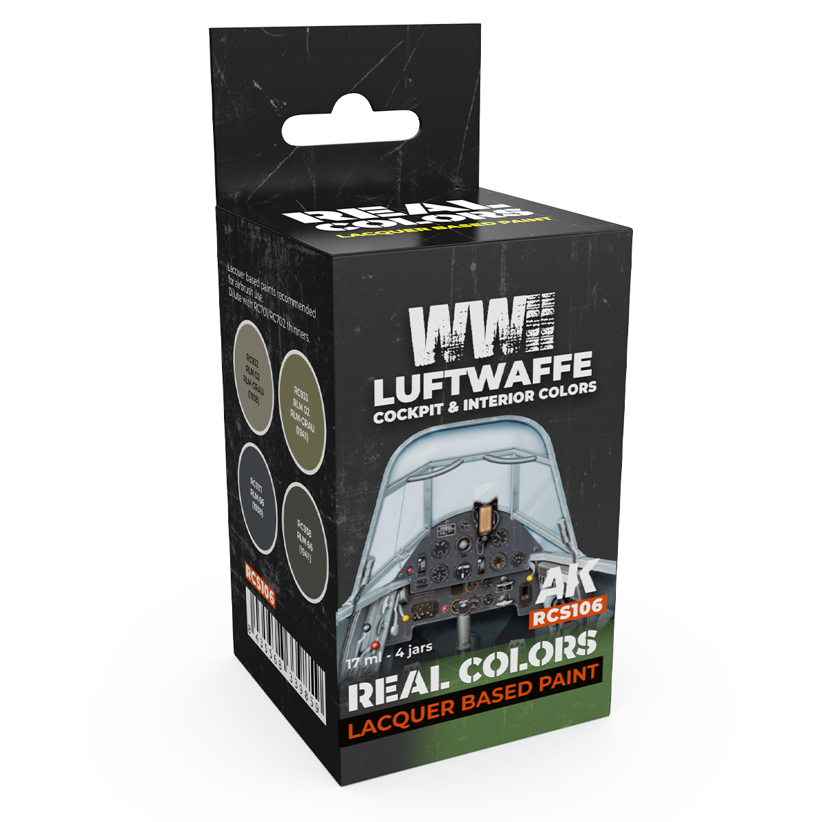 AK Interactive REAL COLORS – RCS106 WWII Luftwaffe Cockpit & Interior Colors