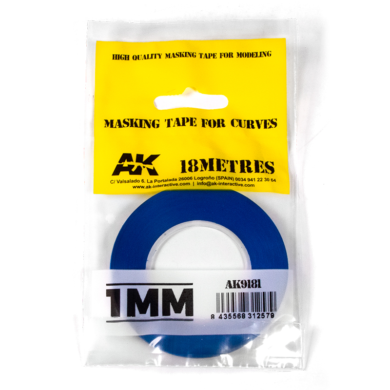 AK Interactive – Masking Tape For Curves 1 mm AK9181