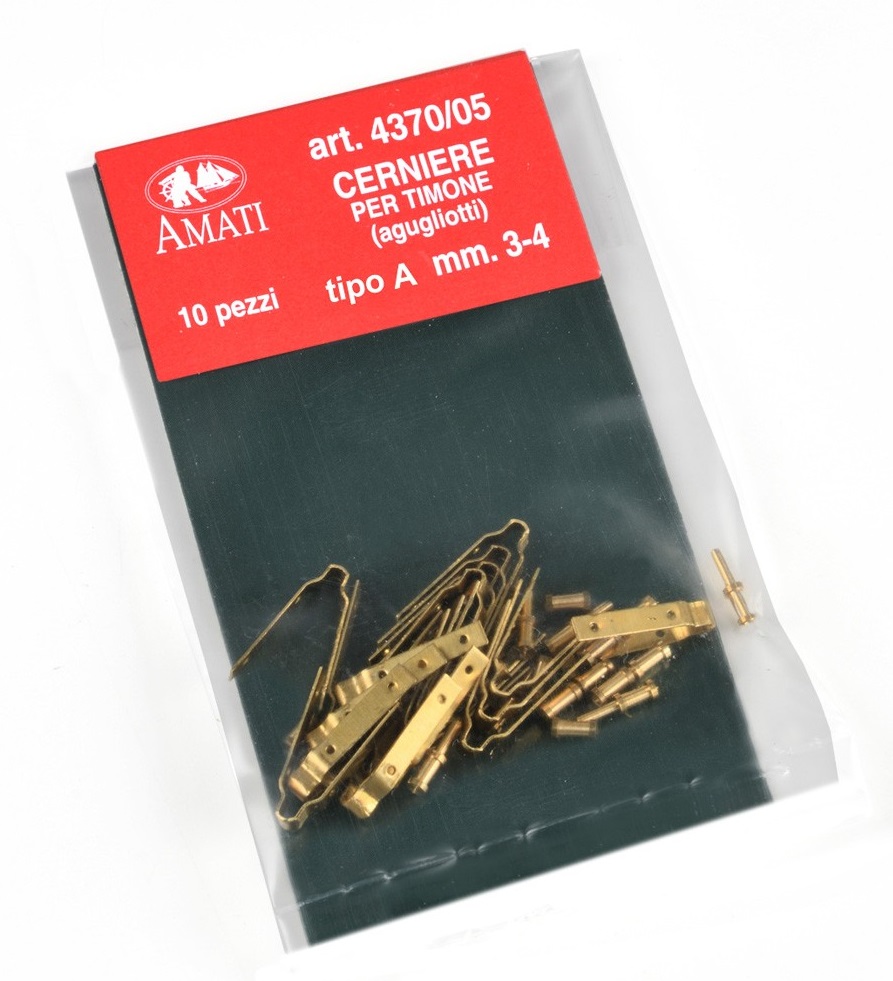 Záves kormidla s čapom Typ A 3-4 mm